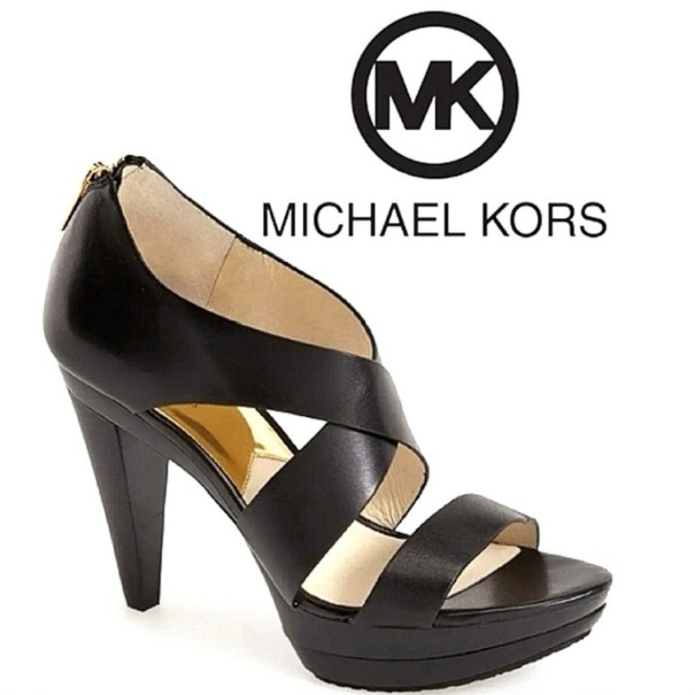 Michael Kors Elena Leather Platform Shoes